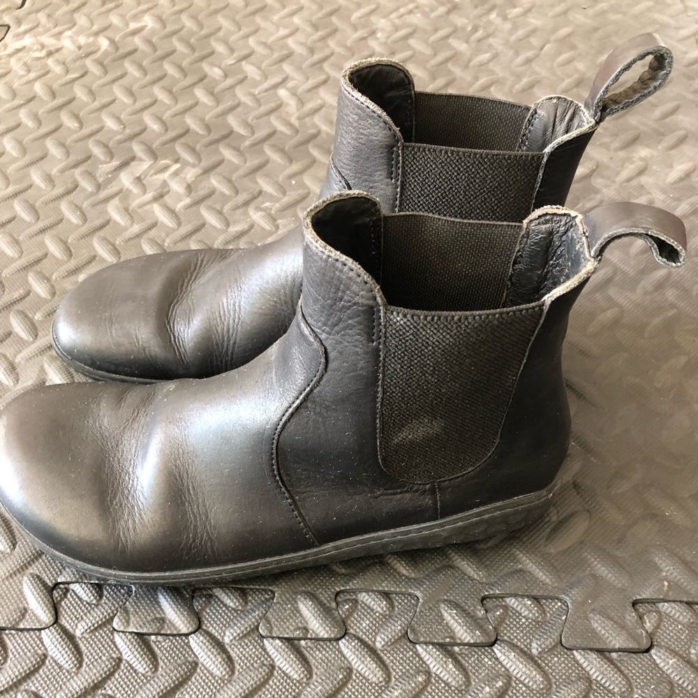 Vivo Barefoot Fulham Chelsea Boots Sz 8 39L Black